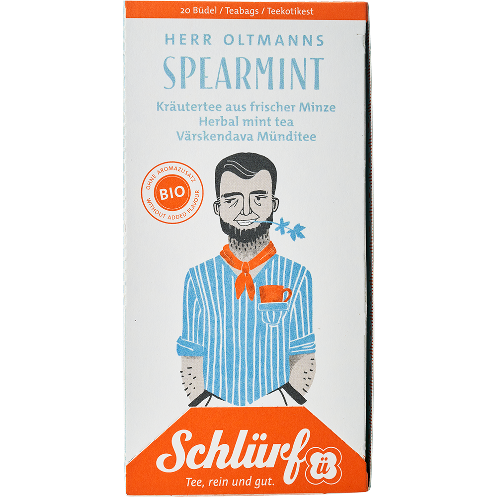 Schlürf Herr Oltmanns - Kräutertee aus frischer Minze - 20 Büdel