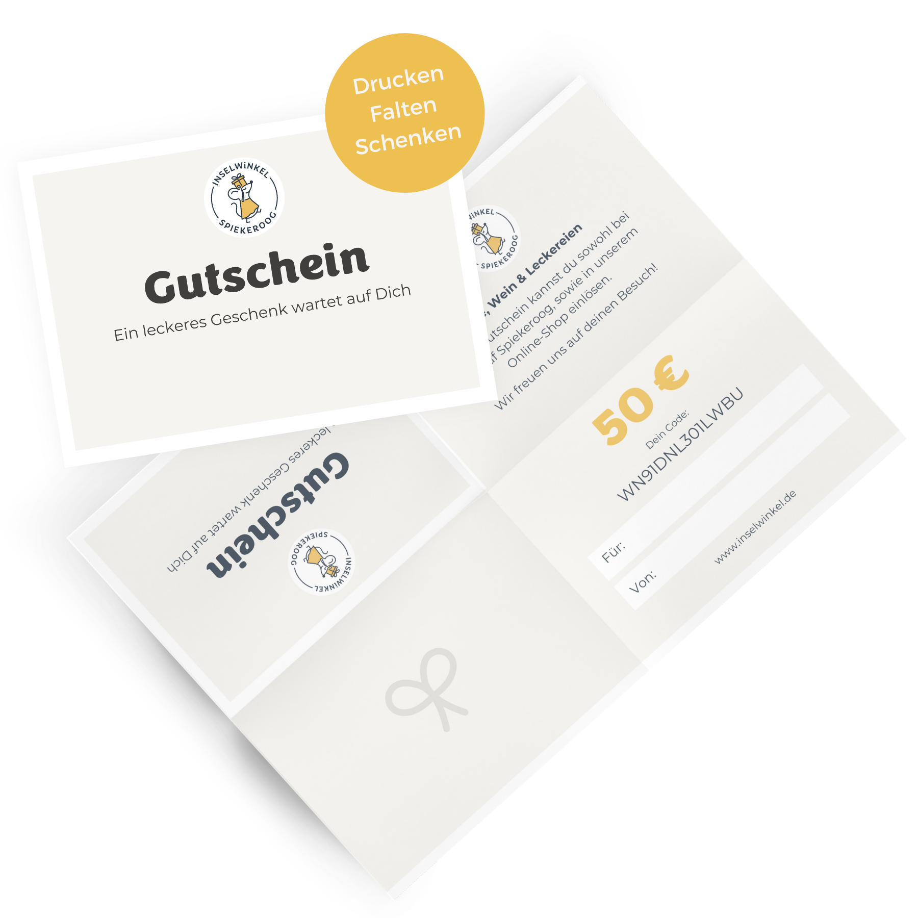 Geschenk Gutschein digital (zum Selberausdrucken)
