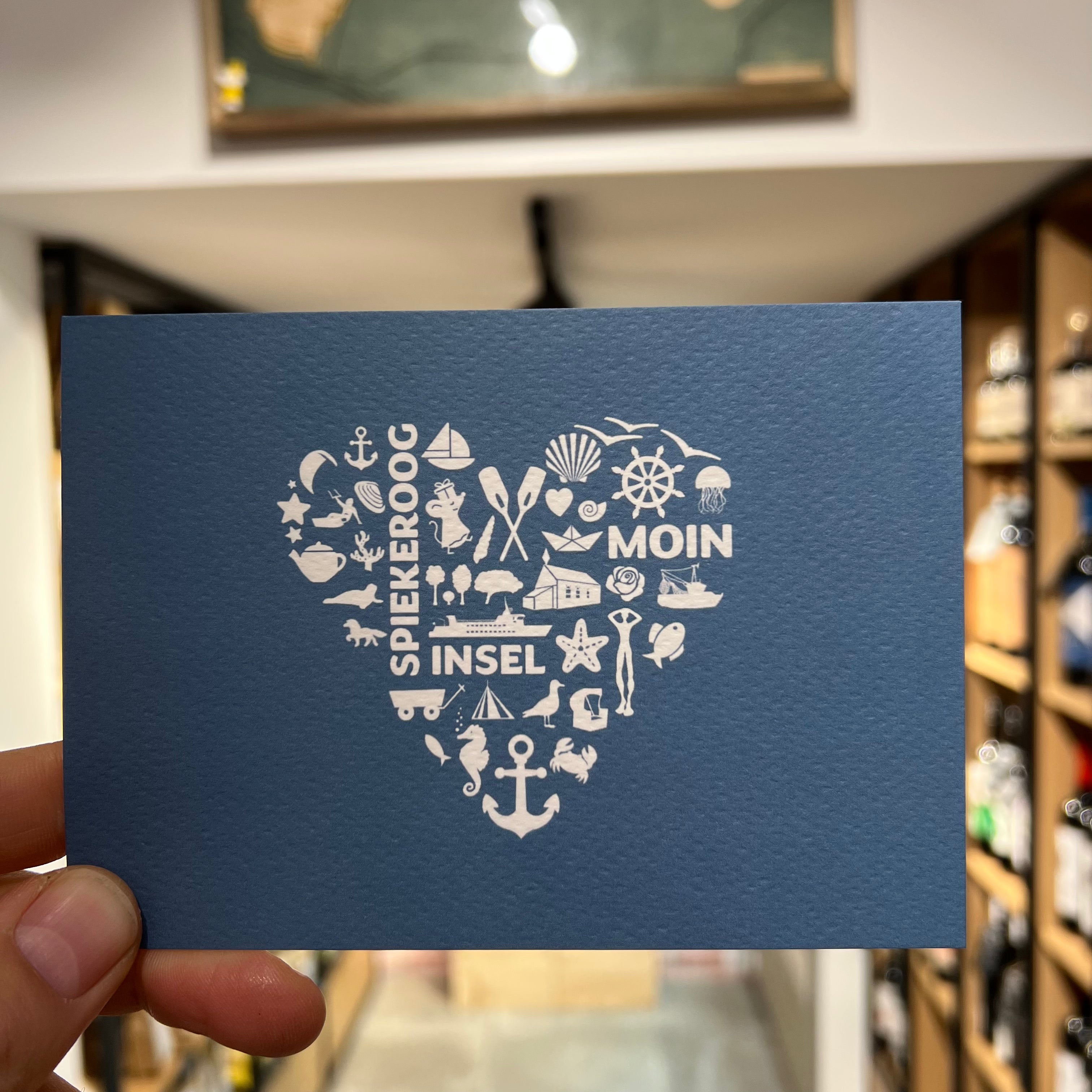 Spiekeroog Herz Postkarte