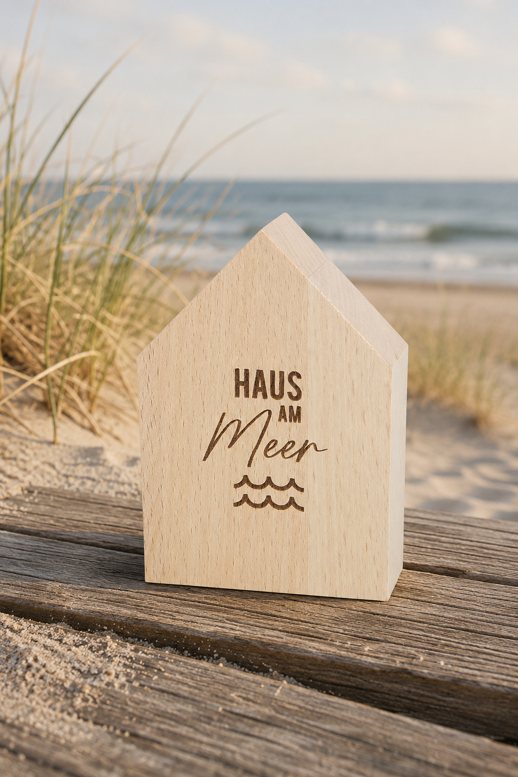 Großes Deko-Holzhäuschen Haus am Meer