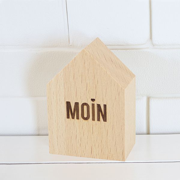Kleines Deko-Holzhäuschen Moin