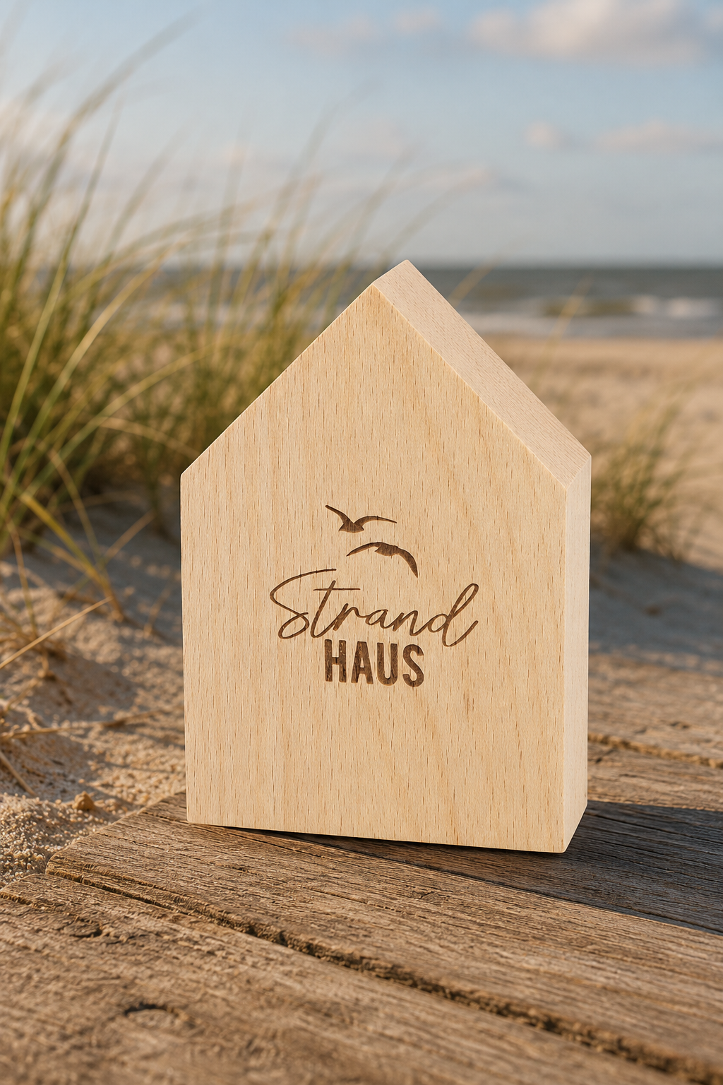 Großes Deko-Holzhäuschen Strandhaus