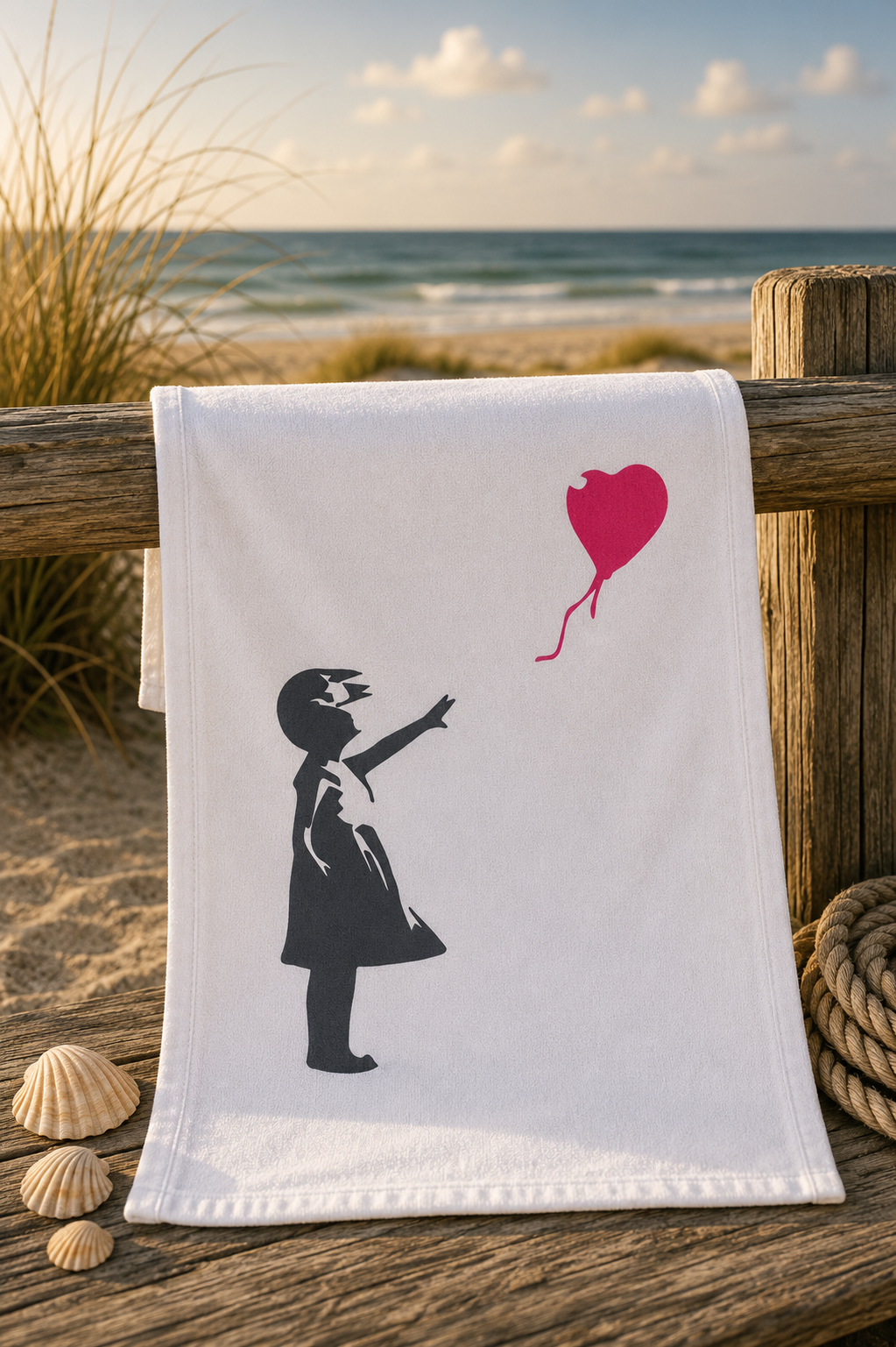 Geschirrtuch „Girl with Balloon“ – ein kleines Kunstwerk für die Küche