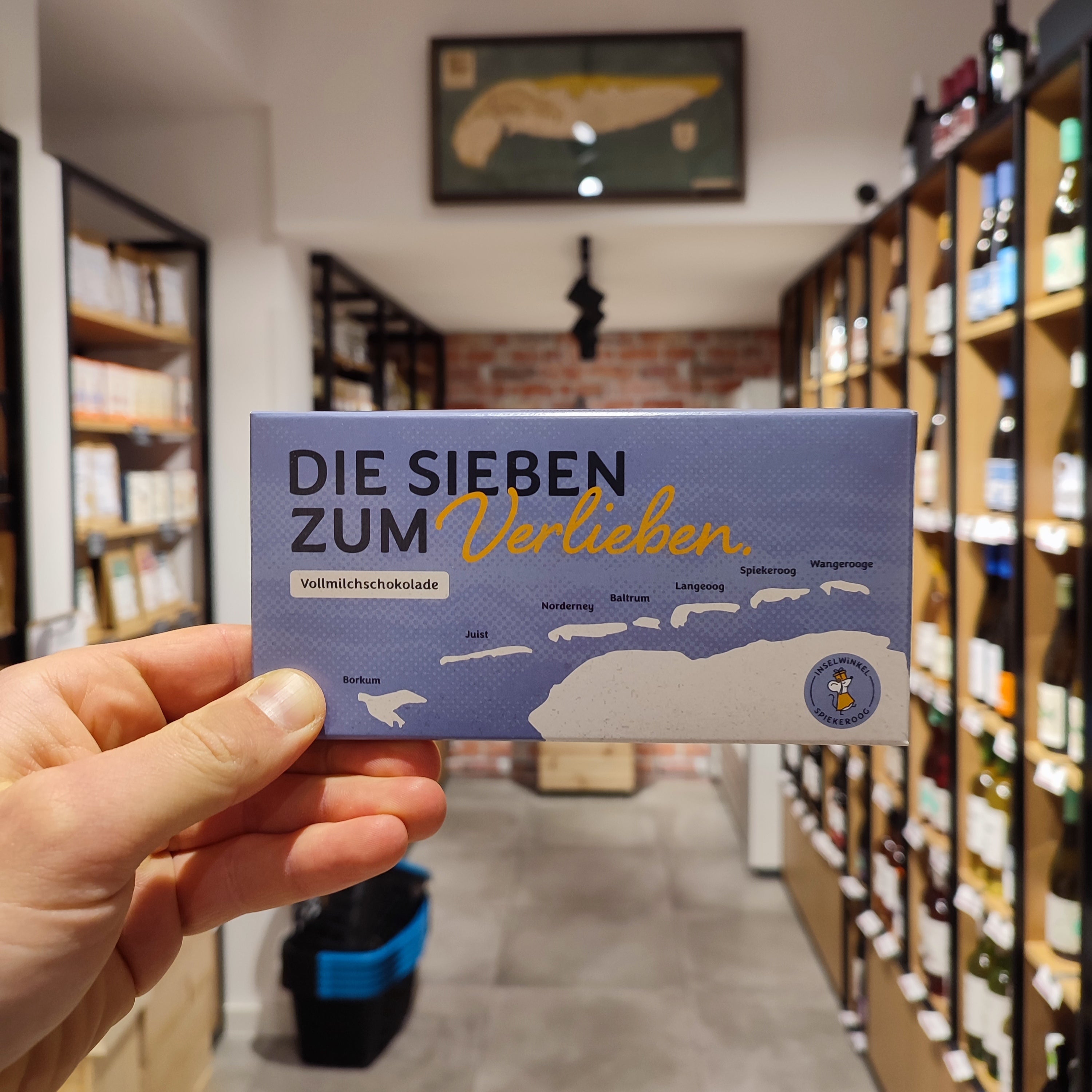 Die Sieben zum Verlieben Vollmilchschokolade 100g - INSELWiNKEL Spiekeroog