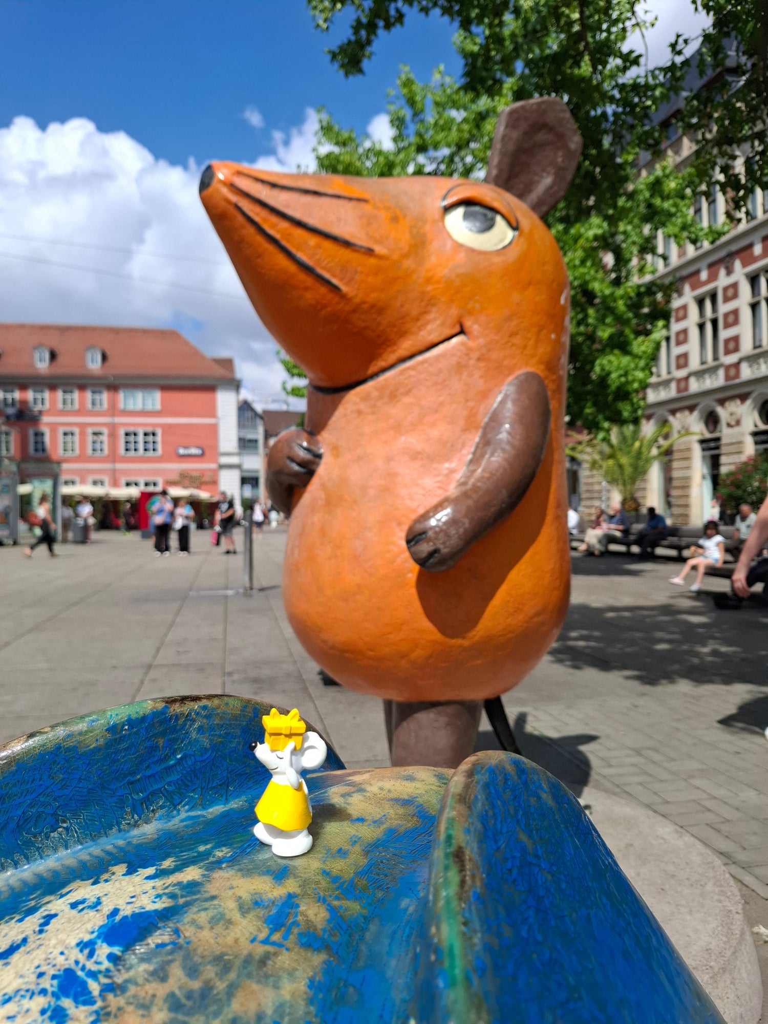 🐭🌹 Manfred unterwegs in Erfurt