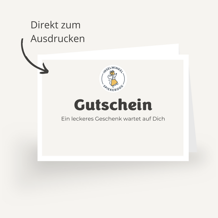 Geschenk Gutschein digital (zum Selberausdrucken)