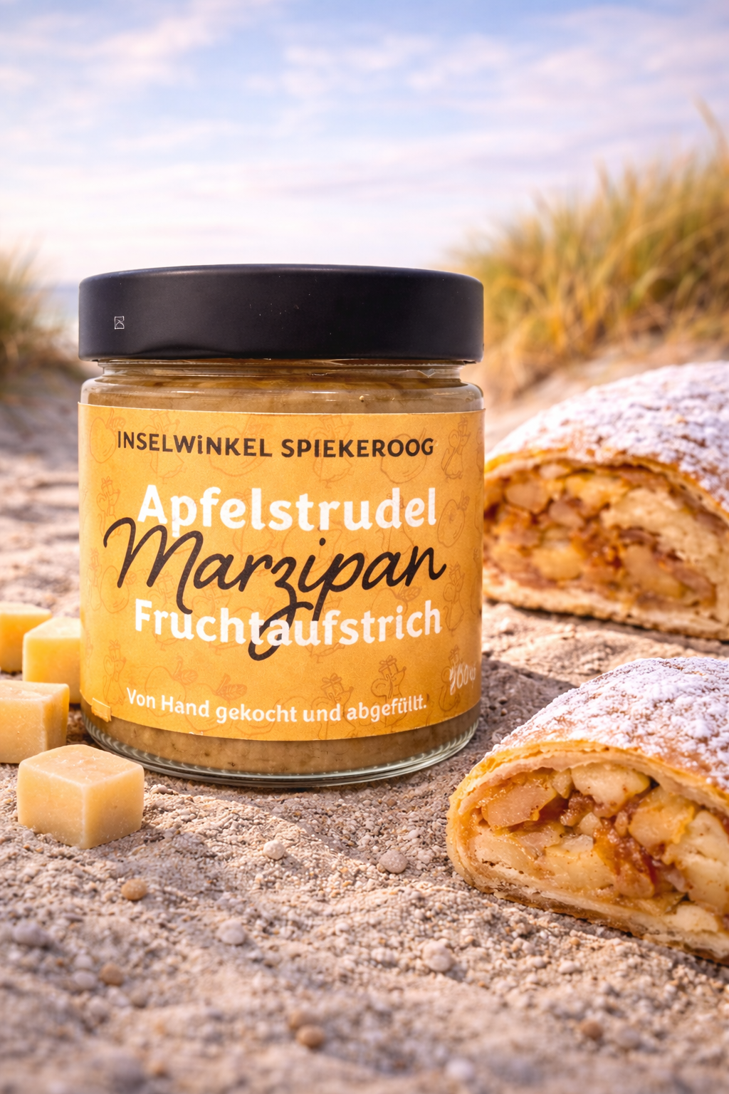 INSELWiNKEL Apfelstrudel Marzipan Fruchtaufstrich
