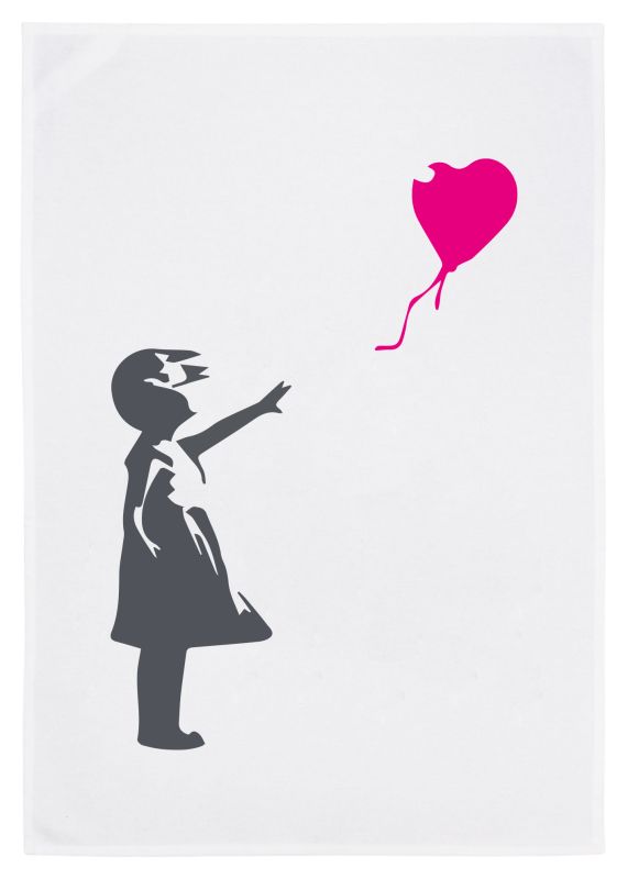 Geschirrtuch „Girl with Balloon“ – ein kleines Kunstwerk für die Küche