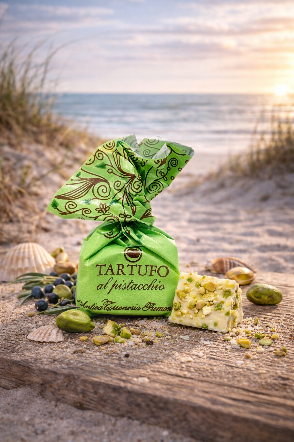 Tartufini Dolci al Pistacchio – Weiße Mini-Schokoladentrüffel mit Pistazien-Note aus dem Piemont
