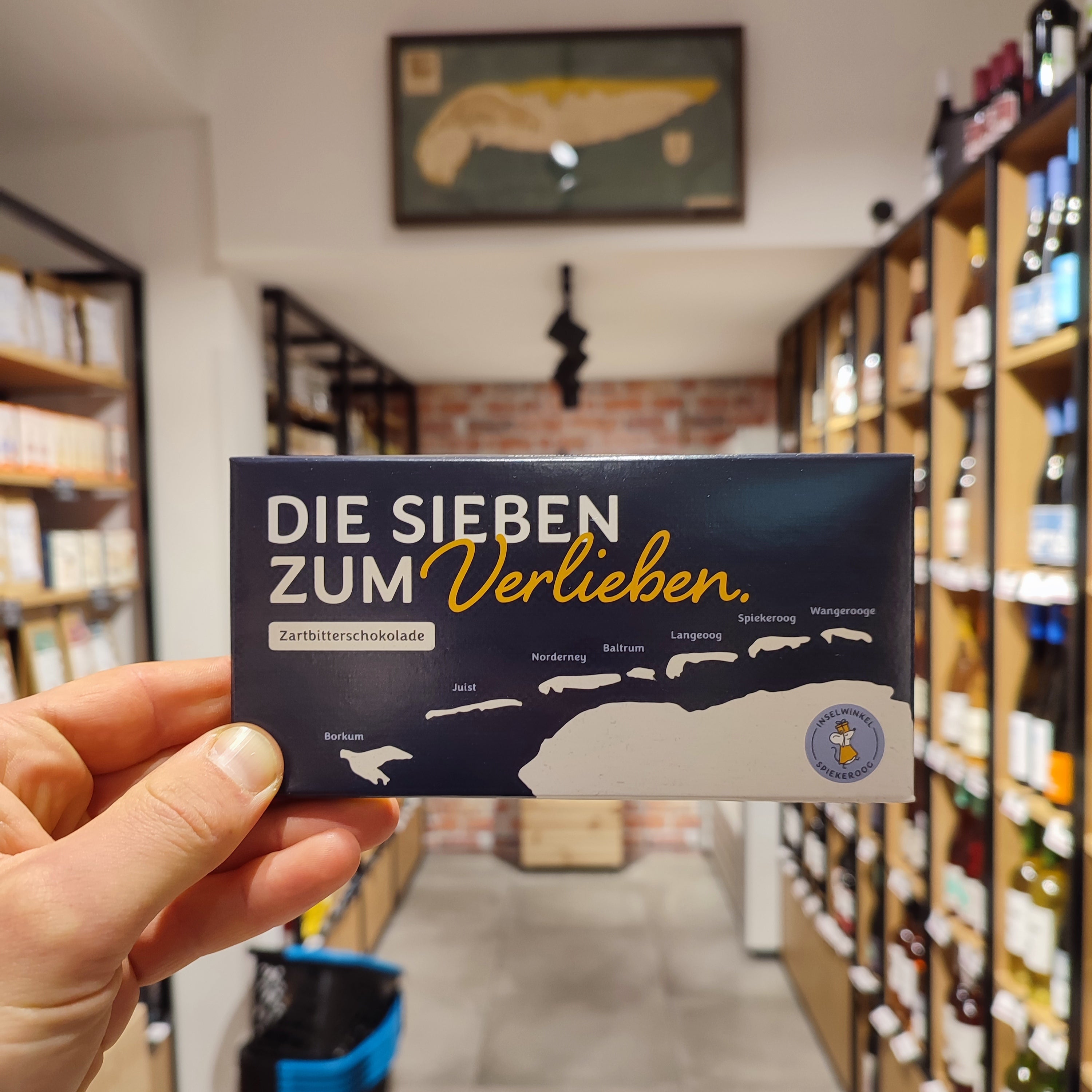 Die Sieben zum Verlieben - Zartbitterschokolade 100g - INSELWiNKEL Spiekeroog